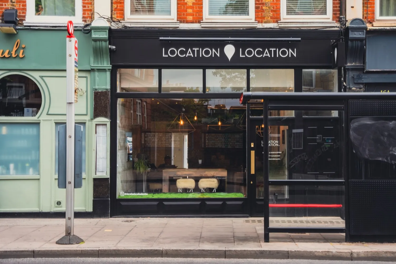 The shopfront of an independent member agency on a British high street